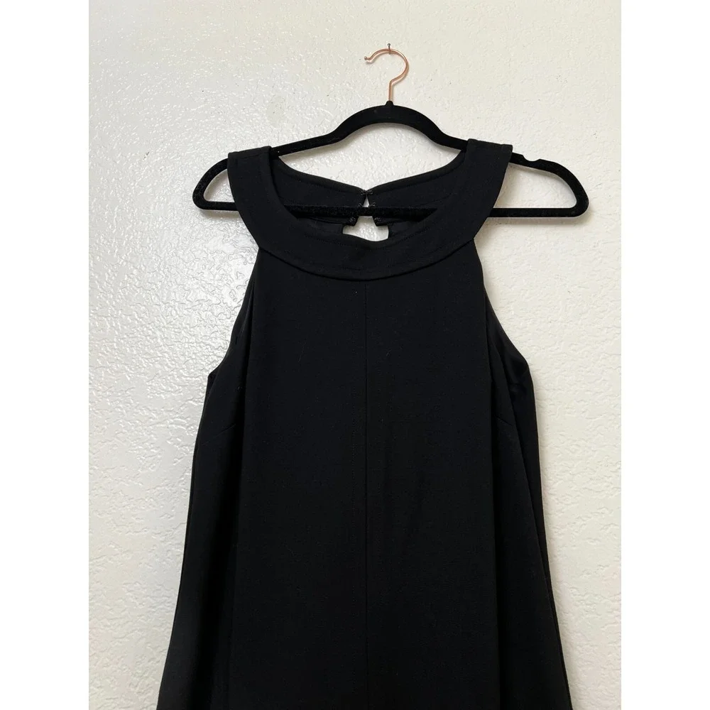 Trina‎ Turk Black Halter Neck Drop Waist Pocket Cocktail Dress Size 10